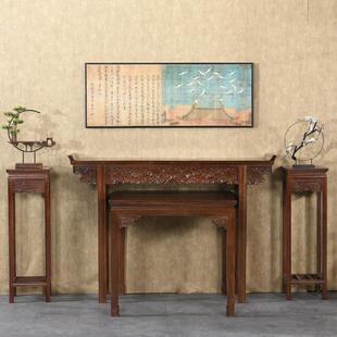 农村堂屋桌组合条案佛桌木供台榆木供桌233-供明清仿实古