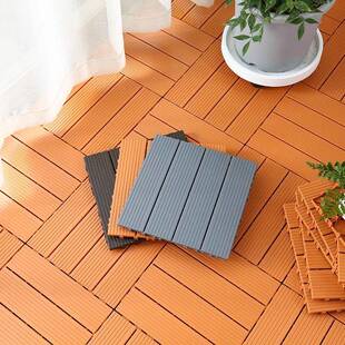 V塑料地板拼阳台户外改造C露P台花园室外拼接SFA装饰庭院塑卡扣地