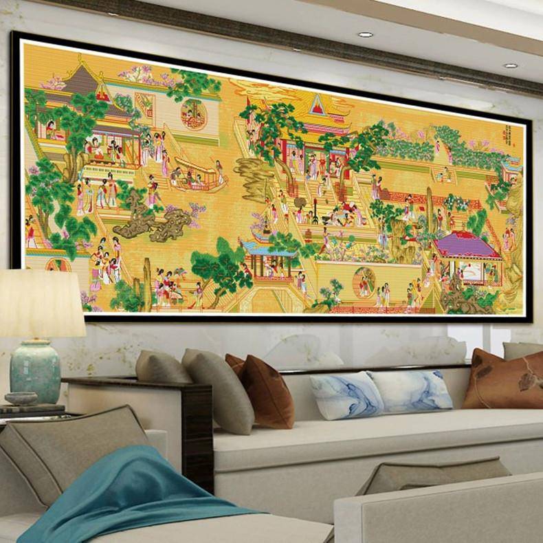 汉宫春晓图字绣VOL20名5新款线绣客2厅经典收藏画大十幅高端手工