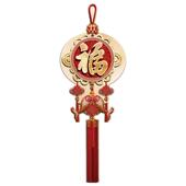 新中式 锦鲤图入户带灯挂画字中国结关装 玄画高档MHV福走廊过道饰