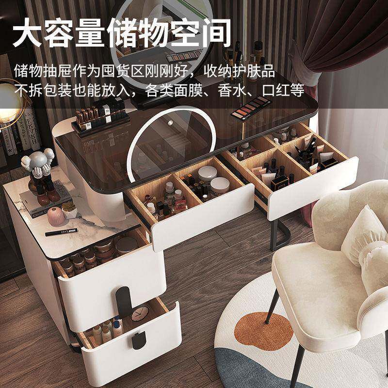 款新欧式妆台主卧上档次轻梳档奢高小户型化妆桌子212床头收纳一