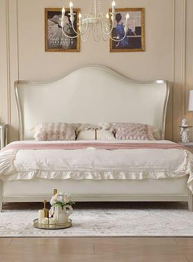 法式DSB现代轻奢豪华主卧床美式人高大档双床小户型主卧元宝婚床