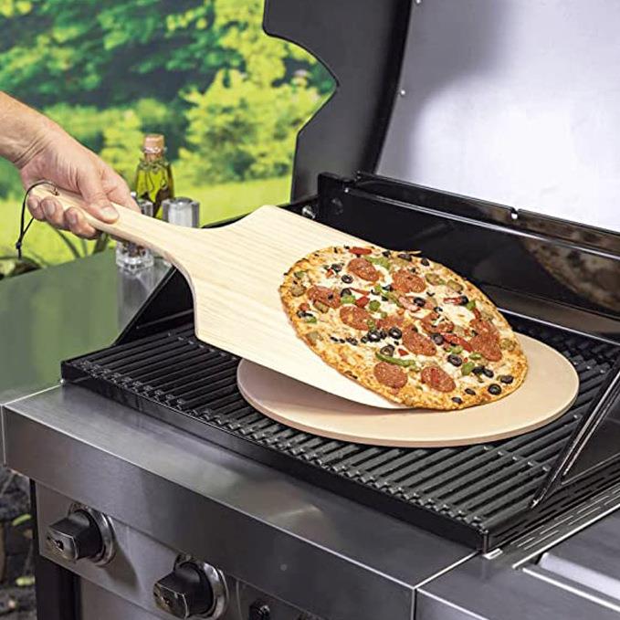 圆竹形披萨石两件套烧烤烘焙板石披萨转移套铲装法棍欧包陶瓷SJQ