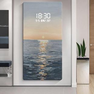 钟表XPJ挂钟客厅2025年海新款 大电子钟数显时创意挂表挂墙Sled灯