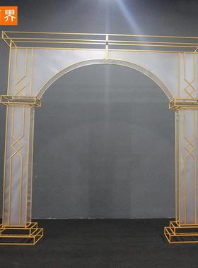 铁艺拱门景婚膜礼专用阳光拱形门婚庆道具舞件台背花门摆91363大门喜庆