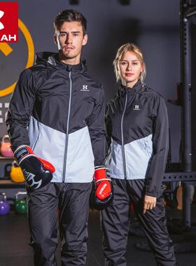 安玛暴汗服加男女减套HZP装体服重大码运动降跑步发汗健身房爆汗