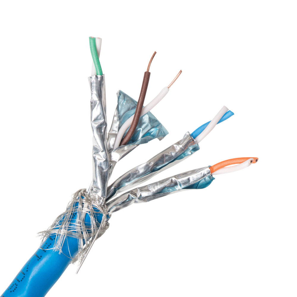 CAT7双屏蔽网线 LSZH，万兆高速传输，七类布线工程网线，现货
