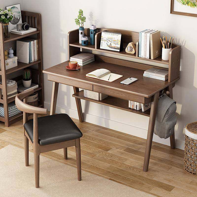 实木小书桌书架一体学生写字台现代简约家用卧室儿童学习桌电脑桌,机械设备,其他机械设备,淘宝优惠券,粉丝福利购,淘宝优惠卷