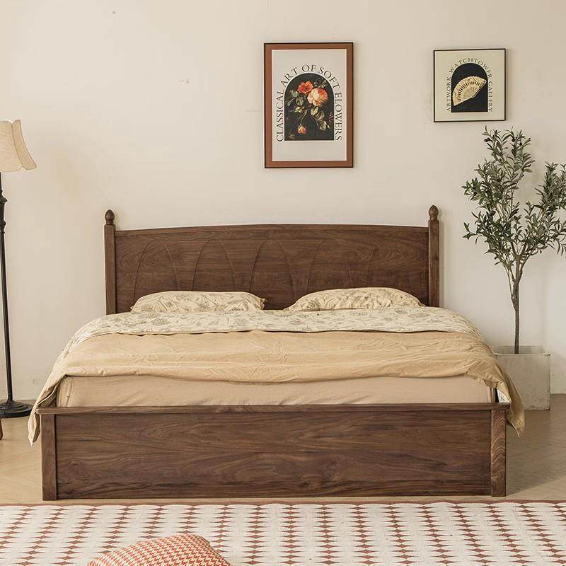 全实木储物床北美黑胡桃樱桃木法式复古抽屉落地中古风靠背双人床,纺织面料/辅料/配套,纺织机械配件,淘宝优惠券,粉丝福利购,淘宝优惠卷