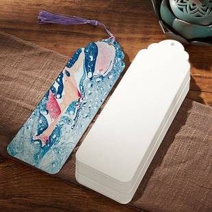 书签空白卡漂漆非遗漆画空白宣纸流苏卡纸制作手工漆书签古风漆扇