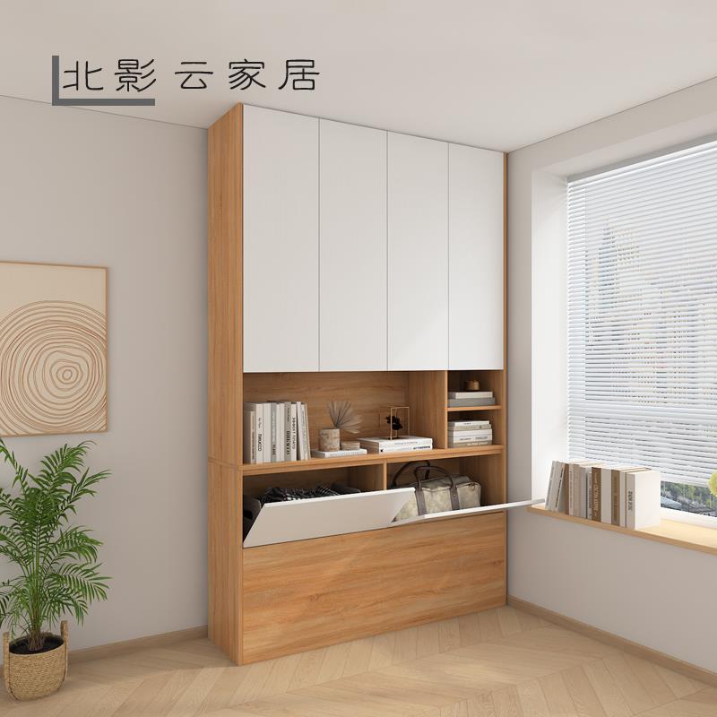 L7现代简约床头柜床尾夹缝柜储物开门柜挂衣橱省空间墙角边柜可定
