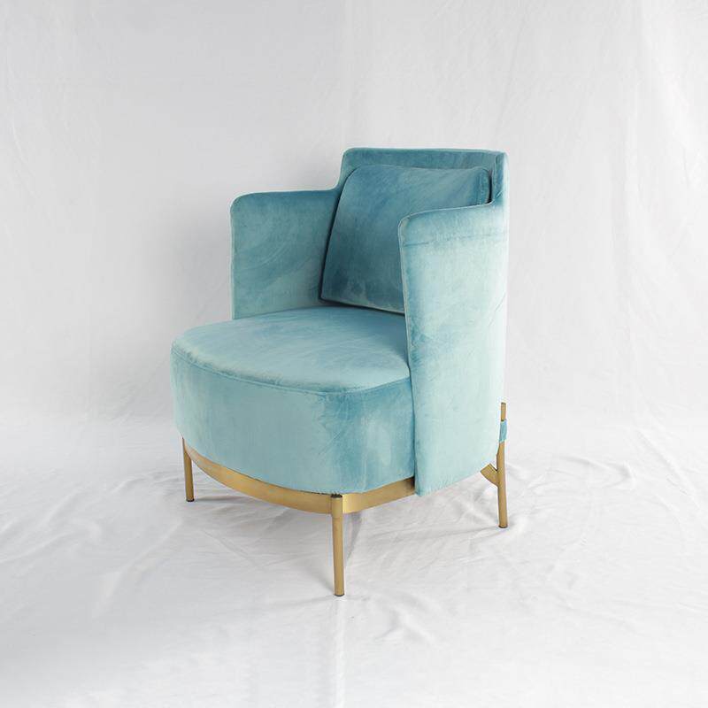 后现代客厅休闲单人沙发椅轻奢靠背舒适网红小沙发服装店用洽谈椅