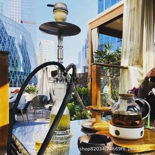 阿里水烟大号mig3.0不锈钢单双管四管水烟壶shisha