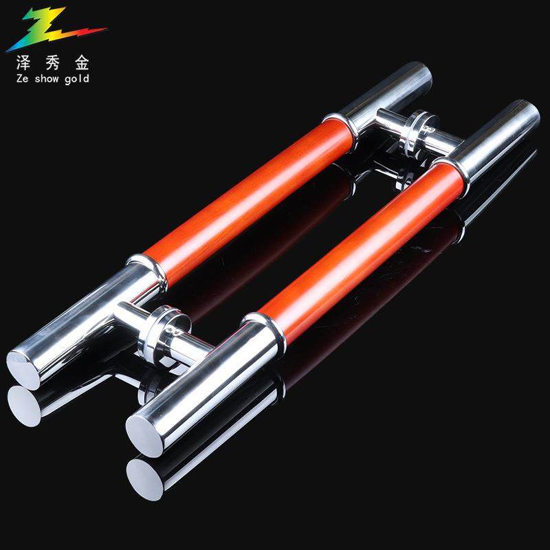 玻璃门大拉手加厚不锈钢精工抛光现代实木双开门把手工厂直销