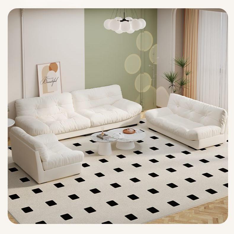 云户朵布沙艺发客沙发厅小型简al约双人卧室直排懒人躺椅