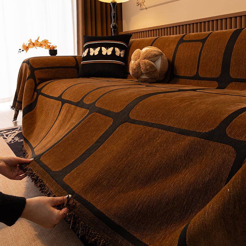 2LPD025新沙四发巾通用耐脏沙发毯一季片式沙发垫子雪尼尔沙发款