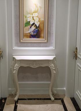 欧式半玄关台QSW玄关柜时装靠墙桌子圆玄关台饰桌尚简约门厅柜设