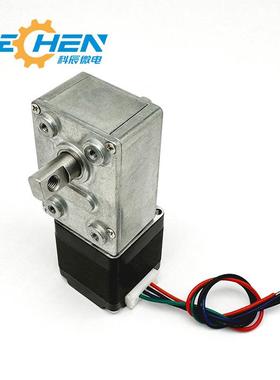 28蜗轮减速步电机电4减63MIJ2微型速机直角涡轮蜗杆自进锁