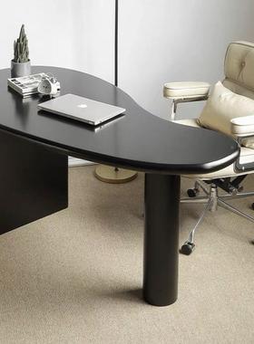 奶油台风书桌轻白奢现代简户约色家用工作小型VTM法式