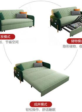 台多功能抽拉沙发布床跨境阳小型可折叠绒储物床可户23817拆洗潮