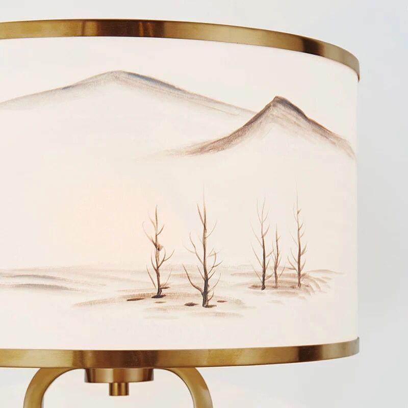 金现式代简约新中古风山水画纸罩设计师厅卧室属客创意LED无品牌/,饰品/流行首饰/时尚饰品新,DIY配件,淘宝优惠券,粉丝福利购,淘宝优惠卷