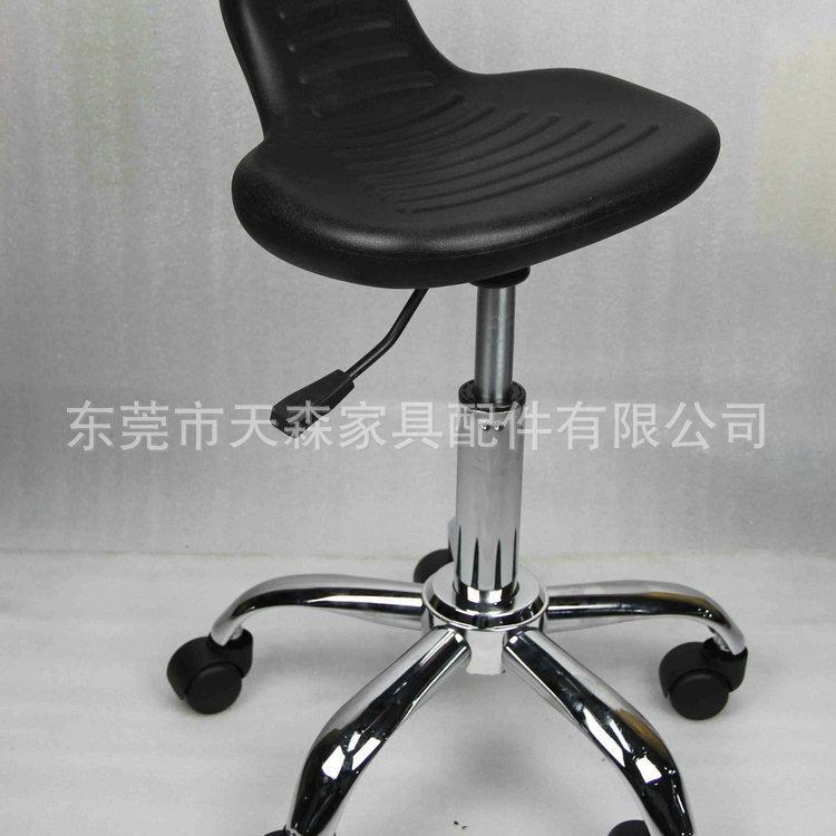PU发泡静防电防椅实验室滑轮凳流水TS-C01线专防水皮革用小靠背静