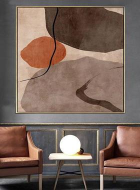 心艺术手绘立抽体KNX象客厅沙发过道橙色装画饰画画美式现代简约