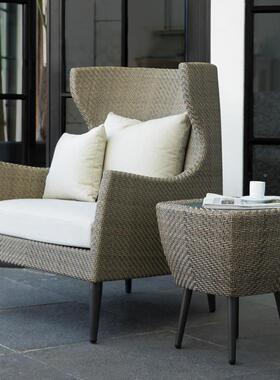 户ZFW外藤椅台沙发露阳光房藤发茶几组室外庭院藤条藤编藤沙合椅