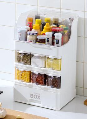 大物容量家用厨能房品收纳盒多功厨房调67119味盒用置架佐料罐瓶