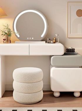 新岩板奶油风租居斗柜一体出房间轻奢款高78925档卧室家梳妆台