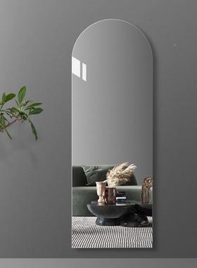 ZBR无框玻镜子贴墙墙自不粘家用挂全身穿衣镜免打孔真实变形试璃