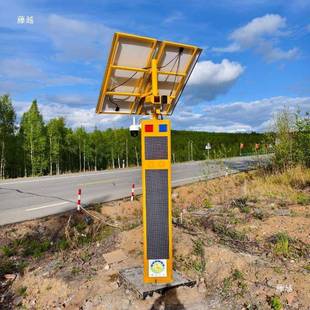 厂家阳能弯道预警系车统电子太哨兵无品牌/路口提牌会雷达警示示