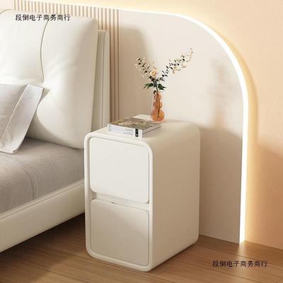 边超窄新款三层储轻奢卧室物床家用简约现代床头收柜奶油LNI风实