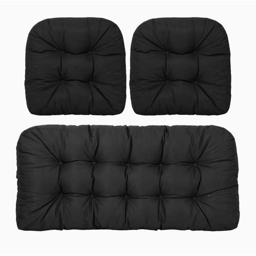 BOR跨晒境靠户秋外防水防长椅坐垫背三件套藤椅花园千椅垫