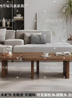 实68160764木形茶几小型简约现异代户黑色茶几客中古风家用厅茶几