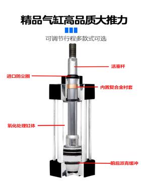 SC气缸4050638010012160200X100推X200X300KRH5S小型大气力缸