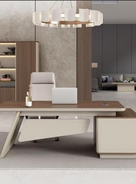 板代办公桌组合简约现总YFP裁老桌经理主桌办公家管具单人大班台