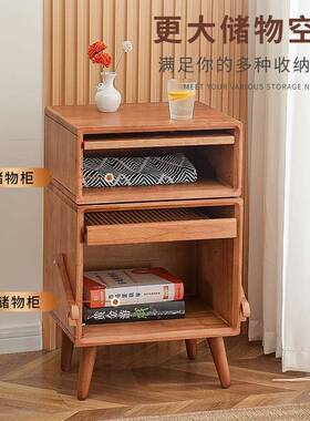 机器人床头木柜现几收纳储物沙发边柜创意67052网红代边客厅全实