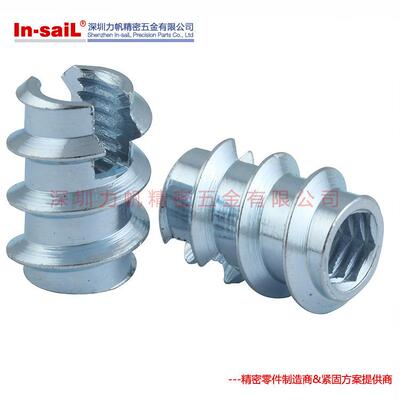 DIN7965型自攻螺套家具螺母内外牙不锈钢螺套