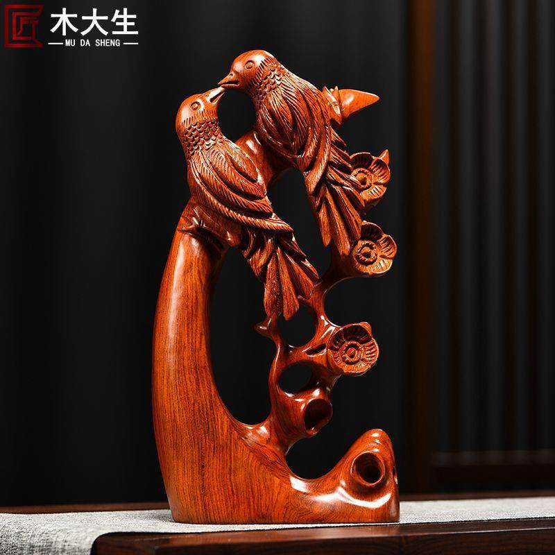 木雕摆件喜上眉梢实木头雕刻花鸟家居客厅办公司玄关公店铺装饰品,机械设备,其他机械设备,淘宝优惠券,粉丝福利购,淘宝优惠卷