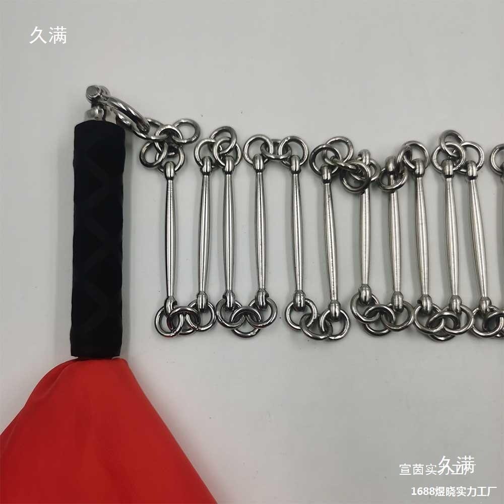 不锈节节13包1415表演鞭鞭训练九节送鞭不锈钢彩九节鞭鞭鞭节
