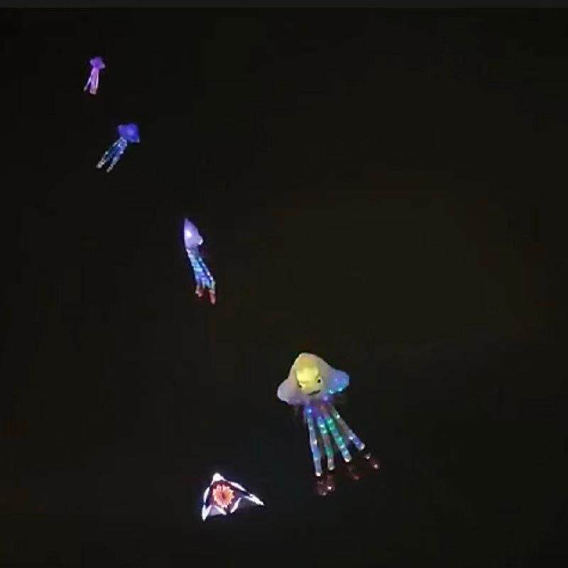 软体风筝夜光水母风筝挂件不可以单独放飞