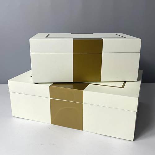 现代简约实木首饰盒家居软装摆件新中式工艺收纳盒衣帽间书房配饰