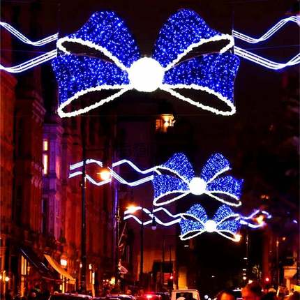 新款户外LED跨街灯过街灯街灯节日灯光装饰蝴蝶结设计