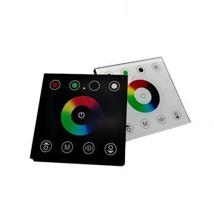 RGBW全触摸面板控制器玻璃面板音乐控制器LED七彩灯带调光控制器