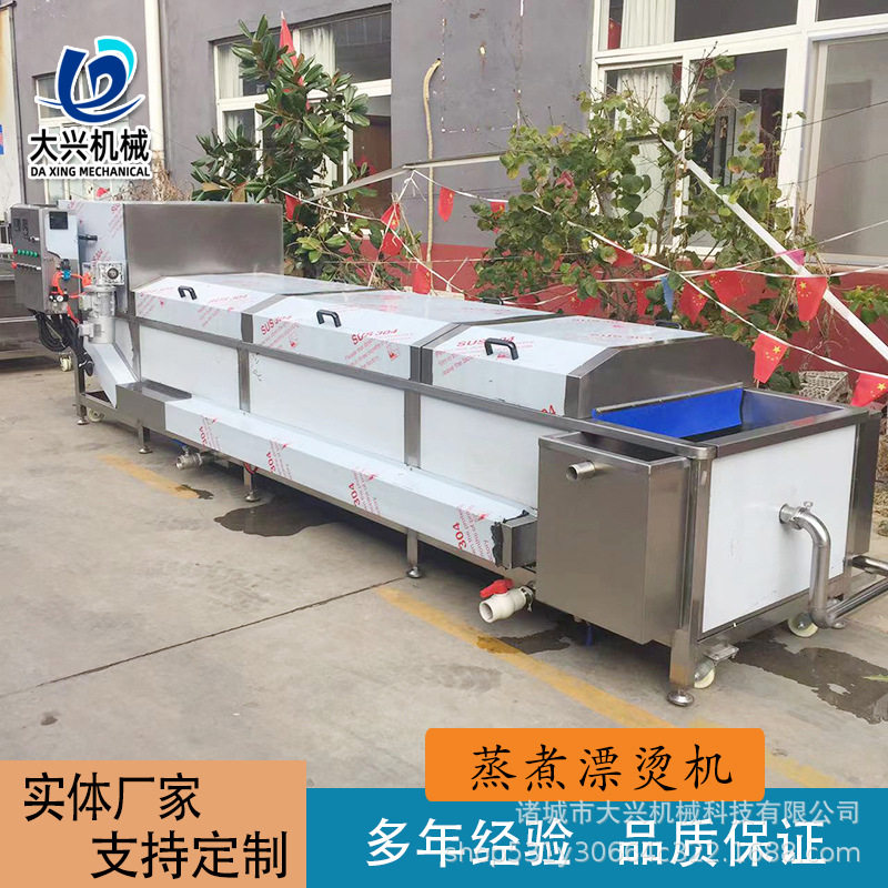 黄花菜护色机果蔬漂烫设备连续式天麻蒸煮机撒尿丸子蒸煮漂烫