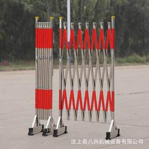 不锈 钢式伸围栏可移动折叠缩式伸缩力栅栏护栏 电施工便携防护