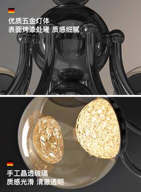 意式极简客0吊气灯33671大厅主灯225新款轻奢感现代简约厅大灯具