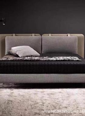 意简式极塔特林Ttlin设计师款FID布艺床现代简约主实卧a木软包双
