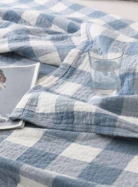 水洗纯棉毛巾被单人人双全棉3层纱沙布毛巾毯夏季毯厚床单发DRW盖